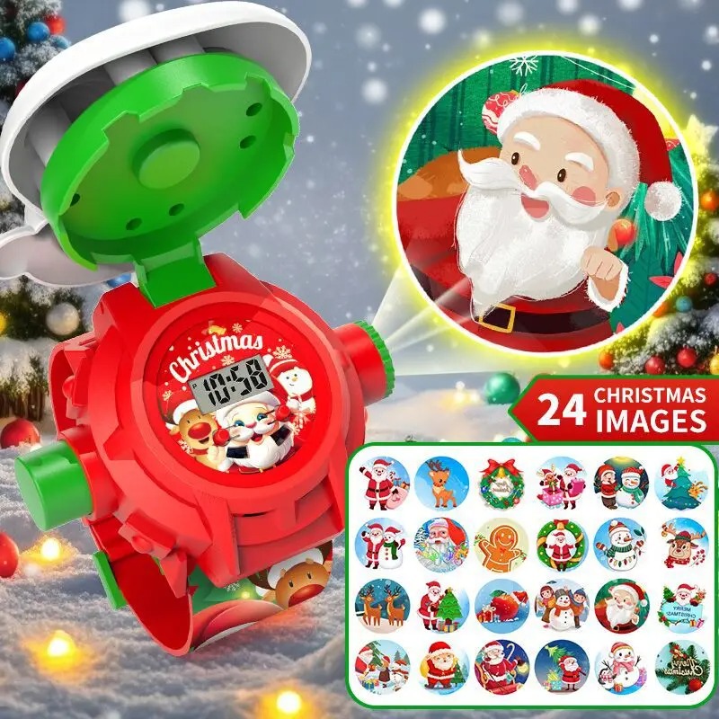 Kids Educational Watch - Christmas Kids Projection Watch, 24 Patterns
