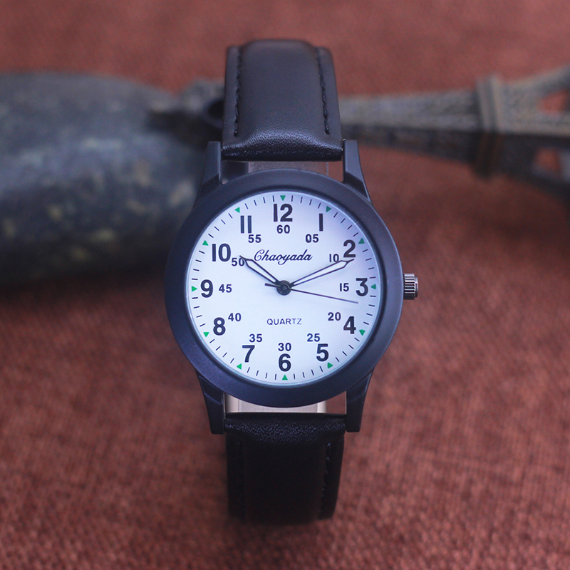 Kids Educational Watch - Chaoyada Fashion Men Boys Leather Strap