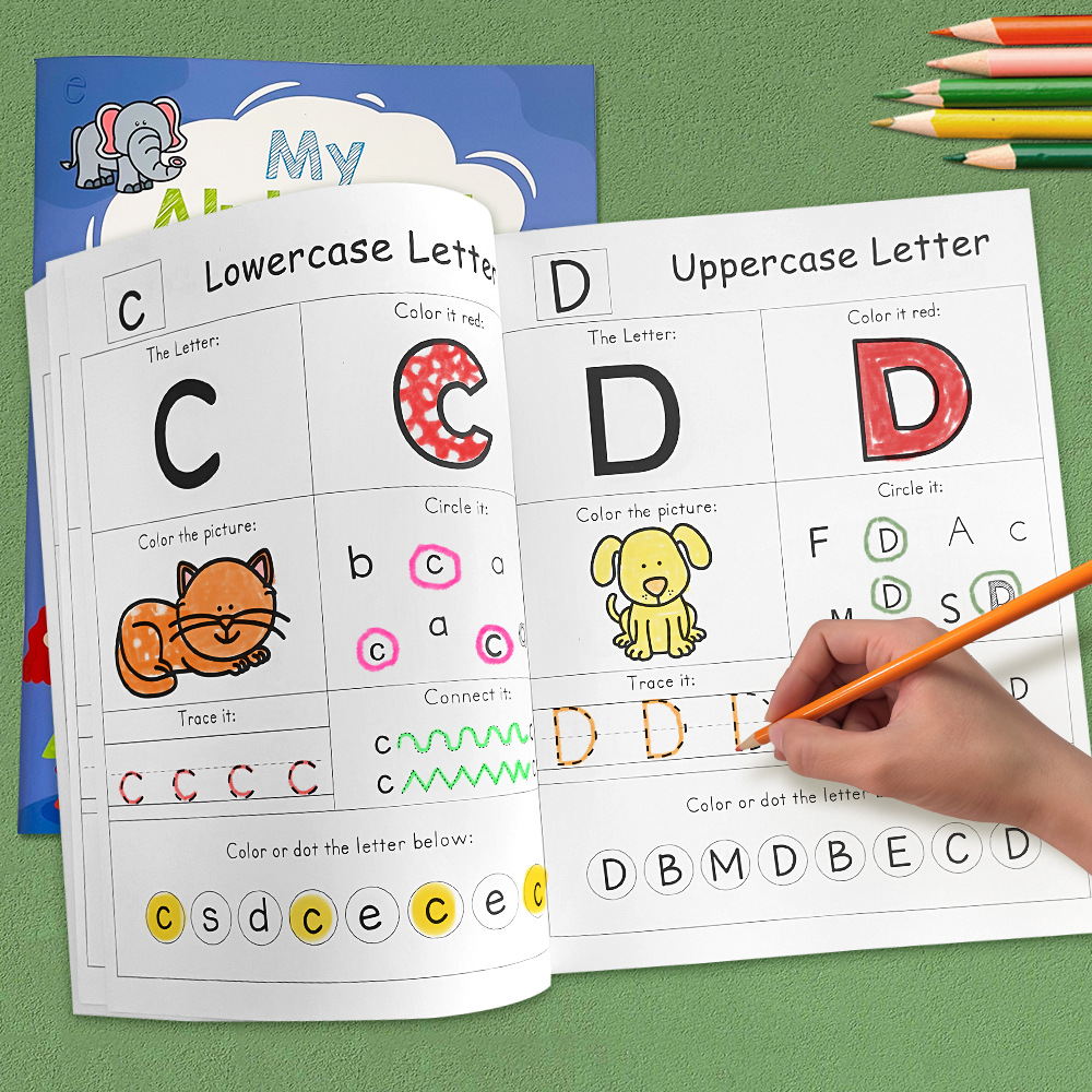54 Pages Letters A-Z Alphabet  - огляд і ціна Learning Workbook Preschool