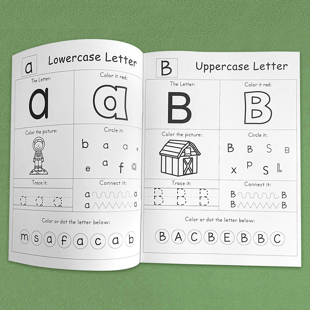54 Pages Letters A-Z Alphabet  - огляд і ціна Learning Workbook Preschool