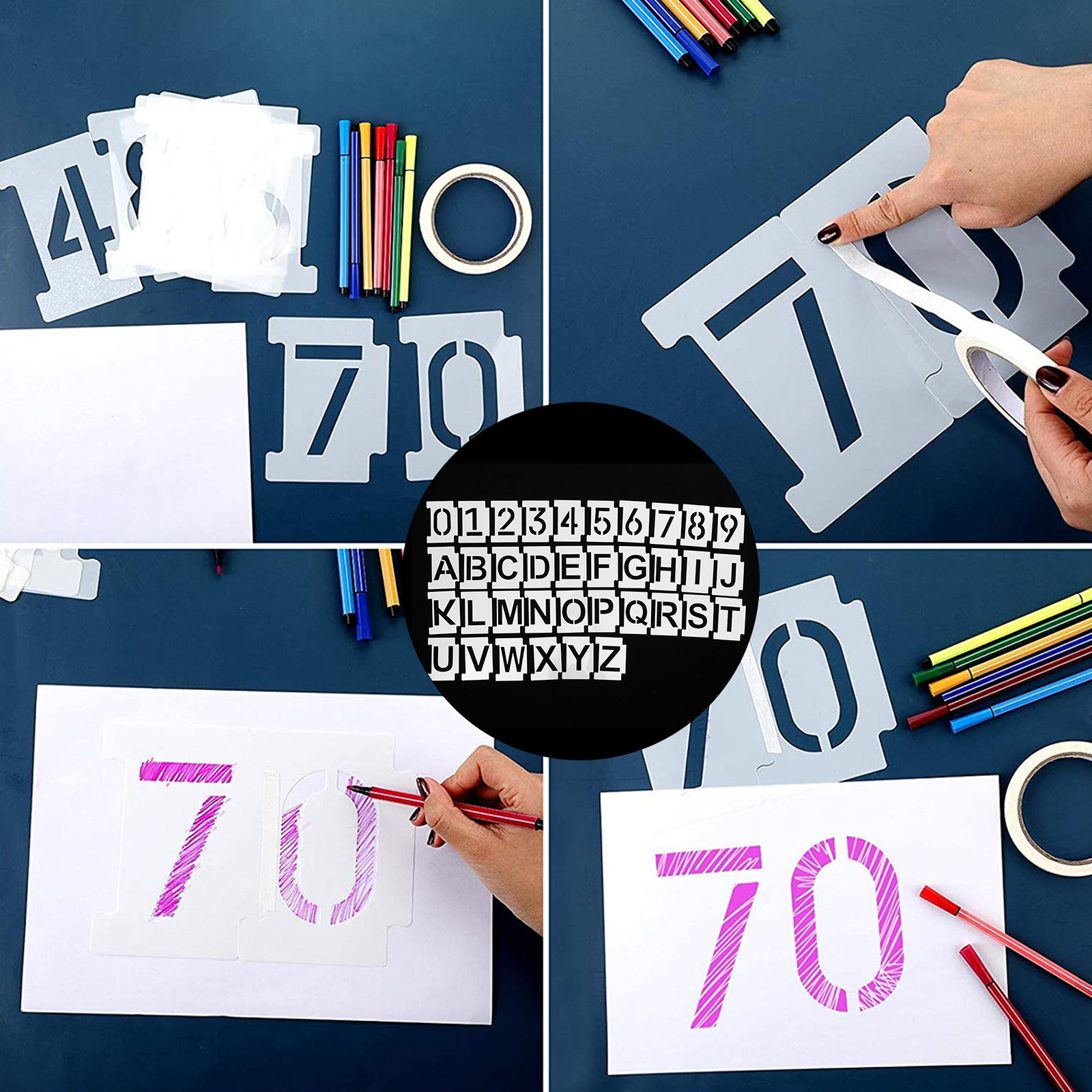 1Set Letter Number Drawing Ste - огляд і ціна Kids Education Template