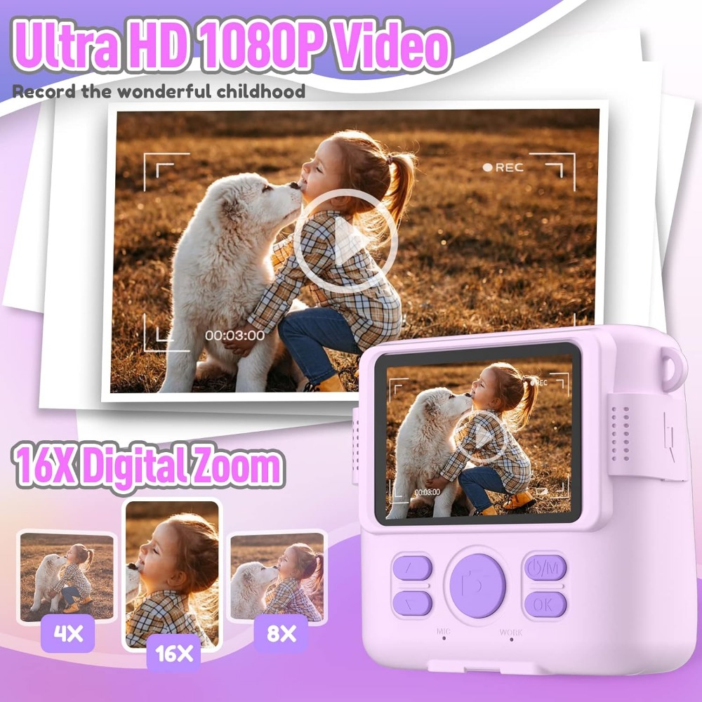 Instant Print Camera for Kids, - огляд і ціна Kids Education Video