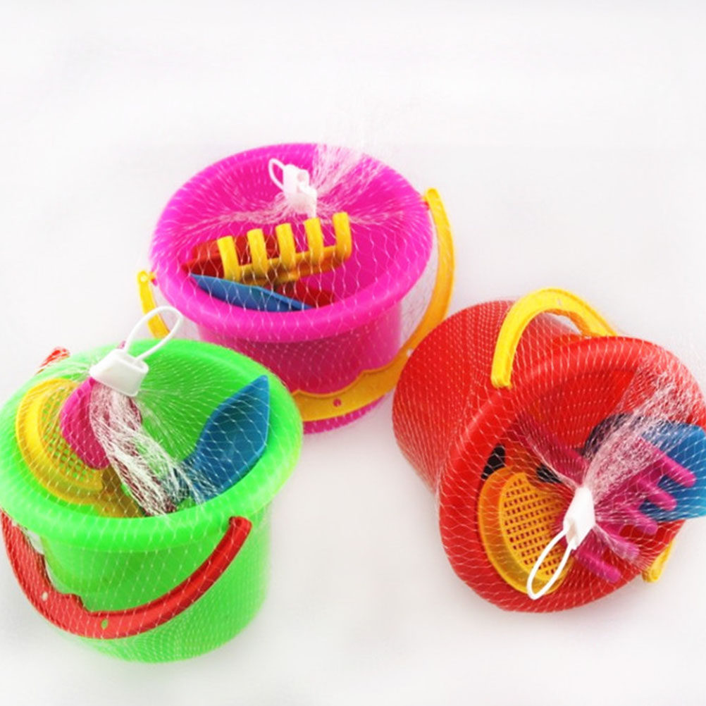 6Sets Beach Bucket Set Plastic - огляд і ціна Kids Outdoor Education