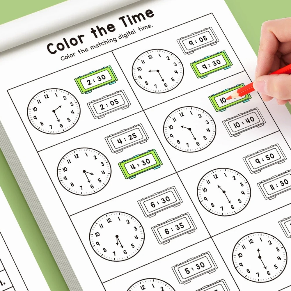 32 Pages Telling Time Workbook - огляд і ціна Learning Workbook Preschool
