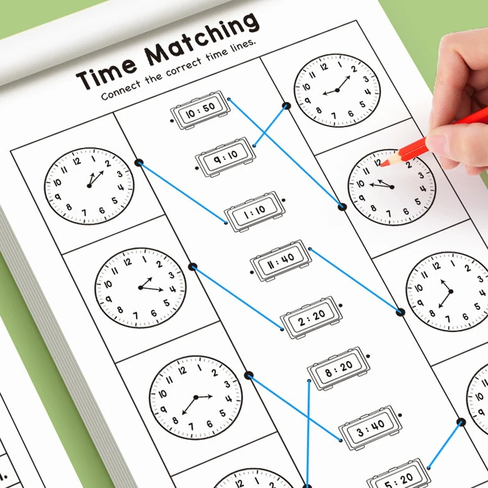 32 Pages Telling Time Workbook - огляд і ціна Learning Workbook Preschool