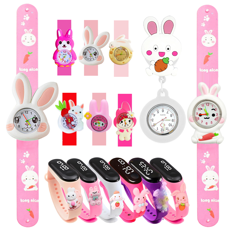 Printed Strap Cartoon Rabbit C - огляд і ціна Kids Educational Watch