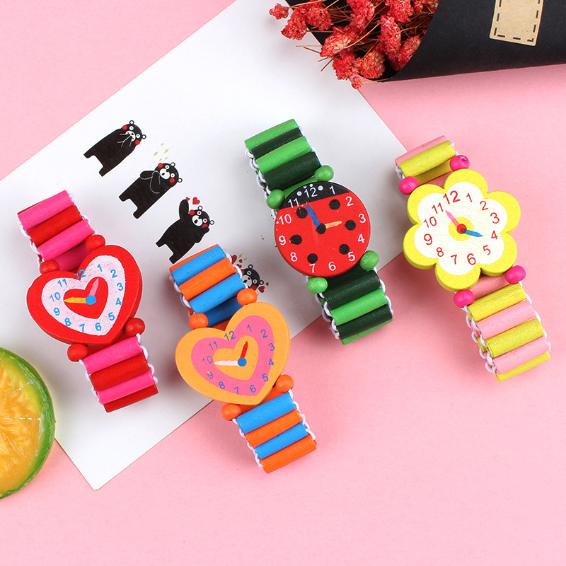 3pcs/lot Wooden Wristwatches N - огляд і ціна Kids Educational Watch
