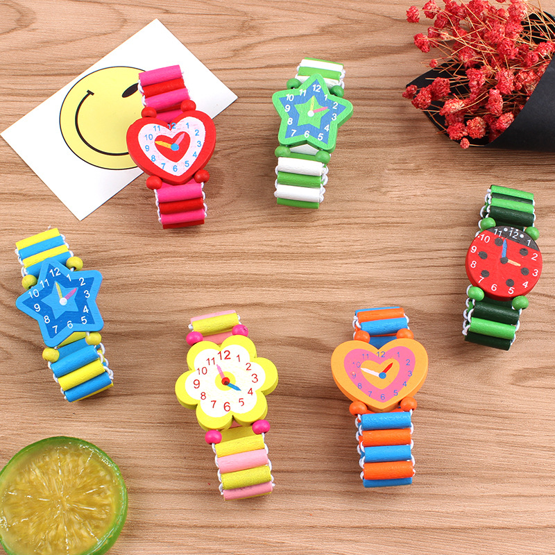 3pcs/lot Wooden Wristwatches N - огляд і ціна Kids Educational Watch