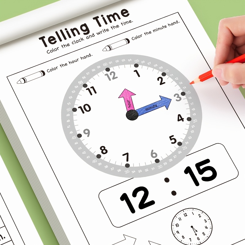 Children Telling Time Practice - огляд і ціна Learning Workbook Preschool