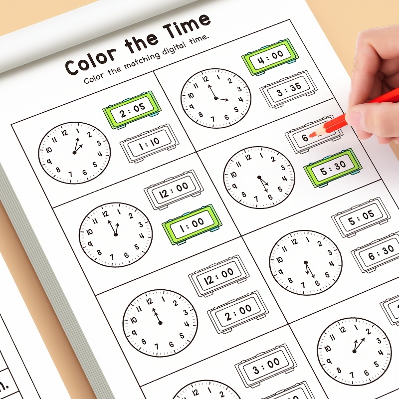 Children Telling Time Practice - огляд і ціна Learning Workbook Preschool