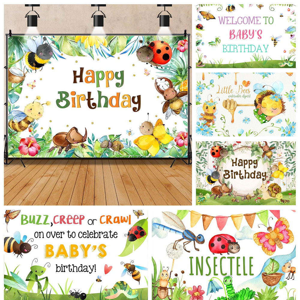 Cartoon Insect Party Early Edu - огляд і ціна Kids Education Background