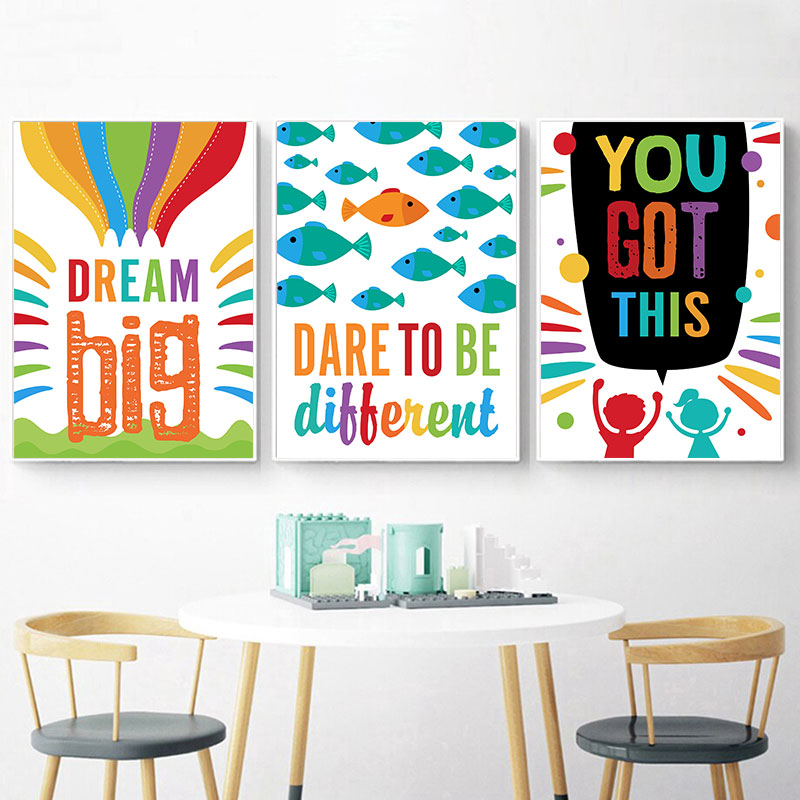 Colorful Cute Dream Big Quotes - огляд і ціна Inspirational Kids Education Quotes