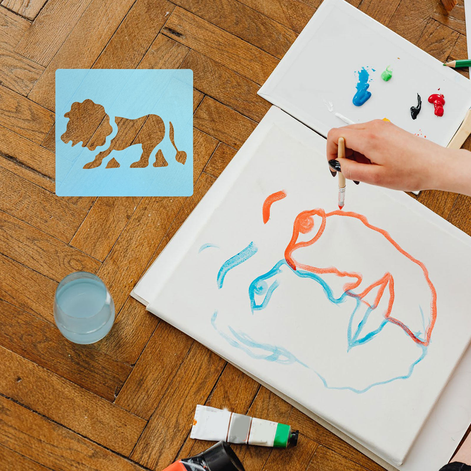 12Pcs Plastic Drawing Stencils - огляд і ціна Kids Education Template
