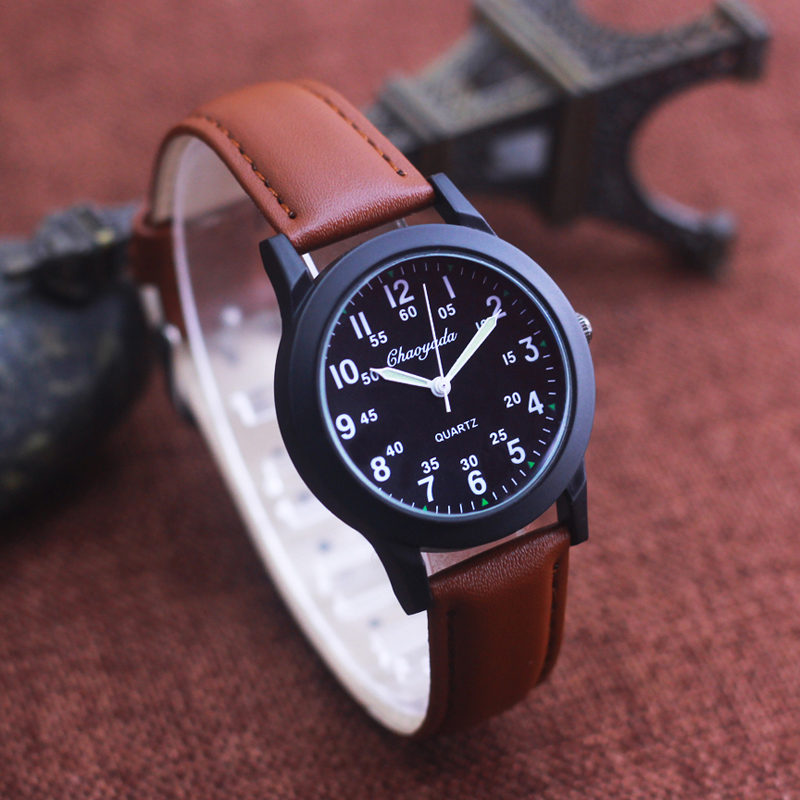 Chaoyada Fashion Men Boys Leat - огляд і ціна Kids Educational Watch