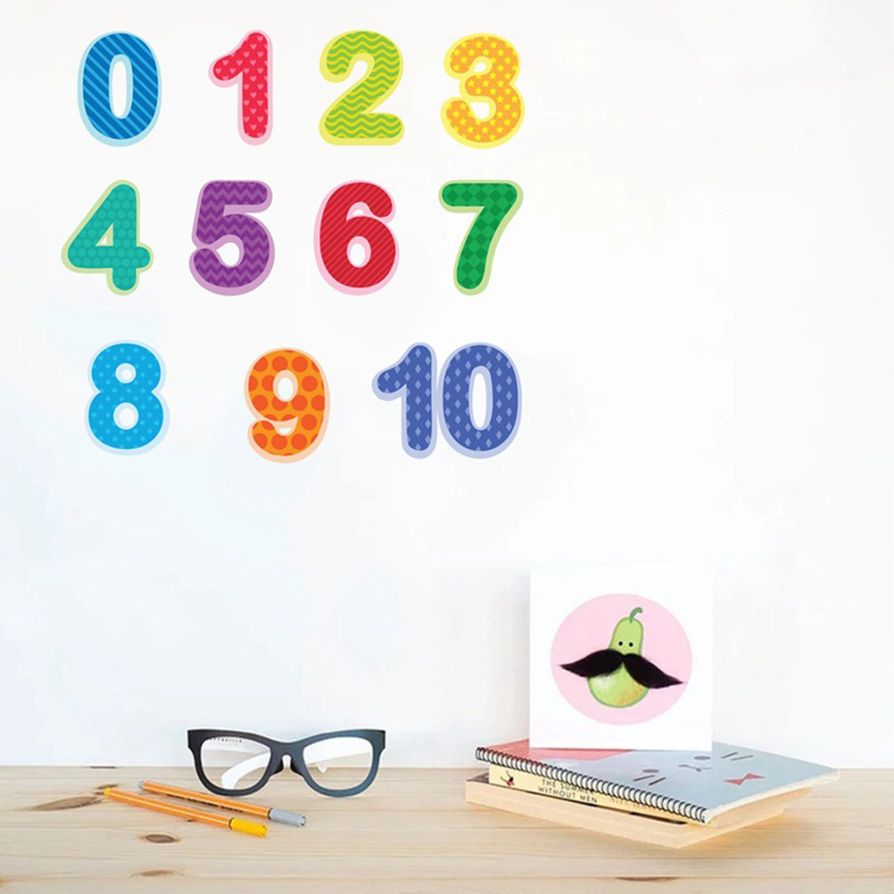 Fun Festive Number Wall Sticke - огляд і ціна Kids Education Background