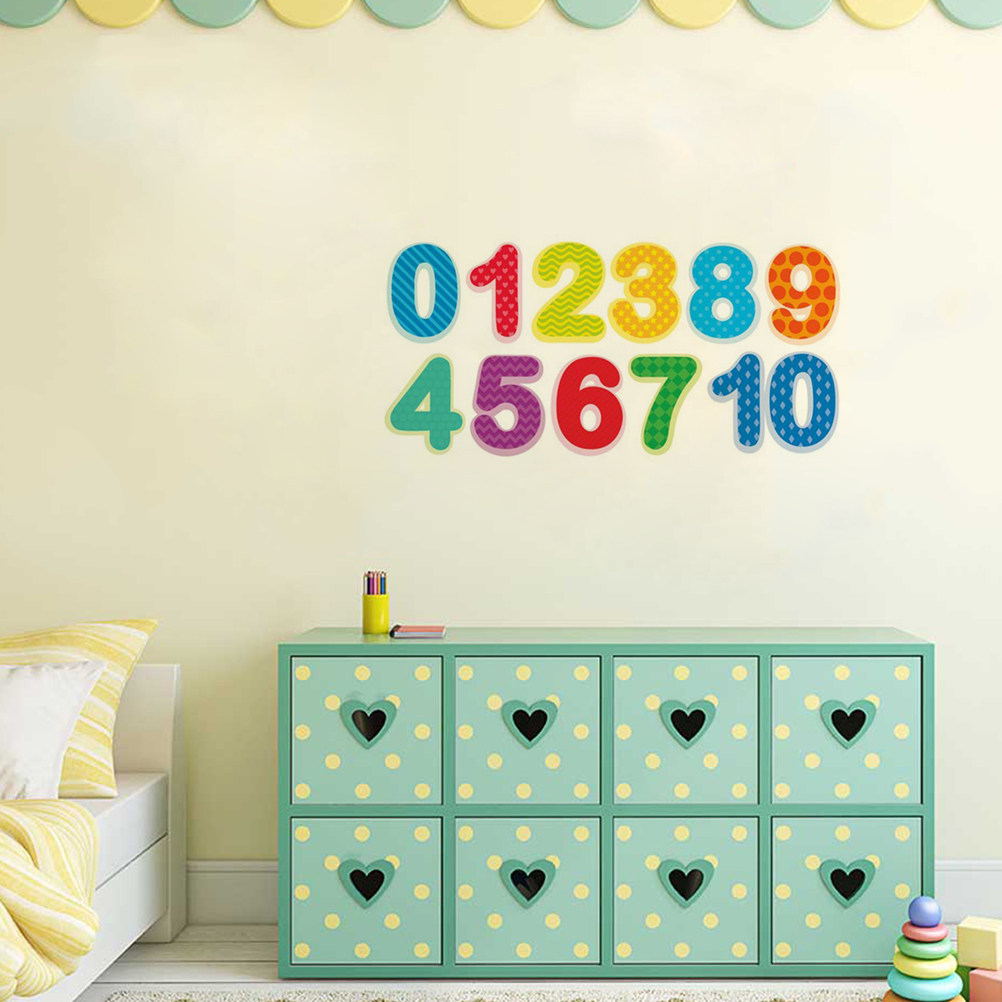 Fun Festive Number Wall Sticke - огляд і ціна Kids Education Background