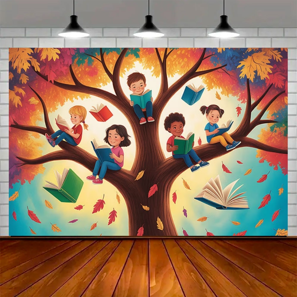 World Autumn Reading Day Party - огляд і ціна Kids Education Background