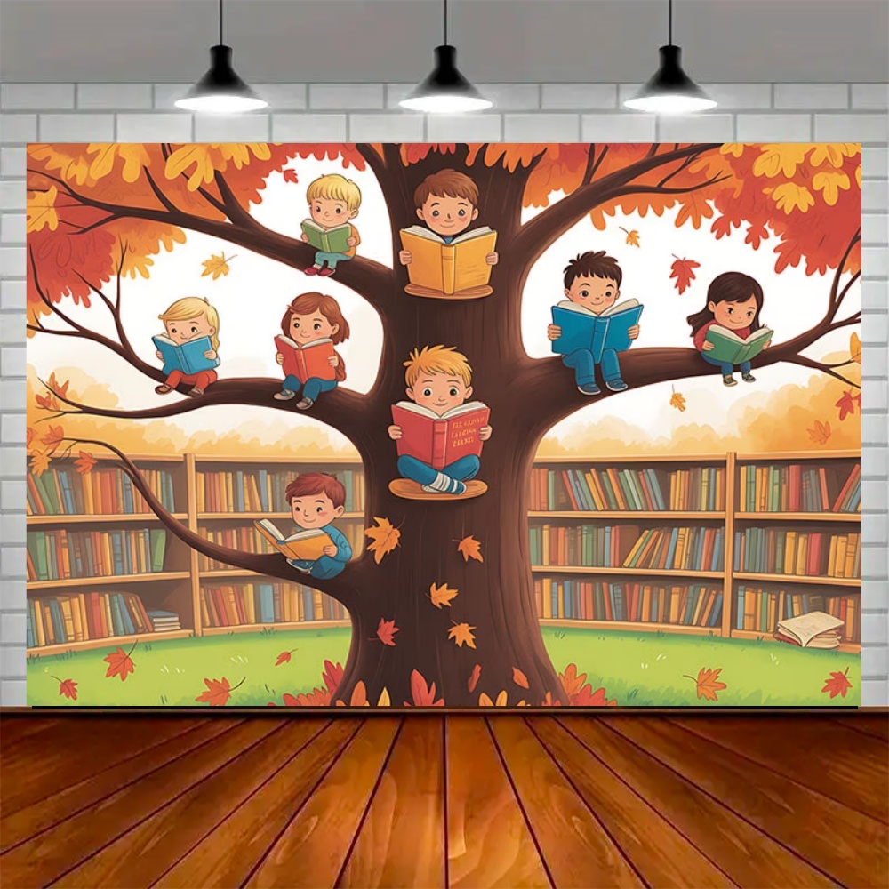 World Autumn Reading Day Party - огляд і ціна Kids Education Background
