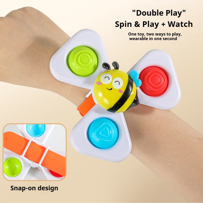 3pcs/Set Suction Cup Spinning  - огляд і ціна Kids Educational Watch
